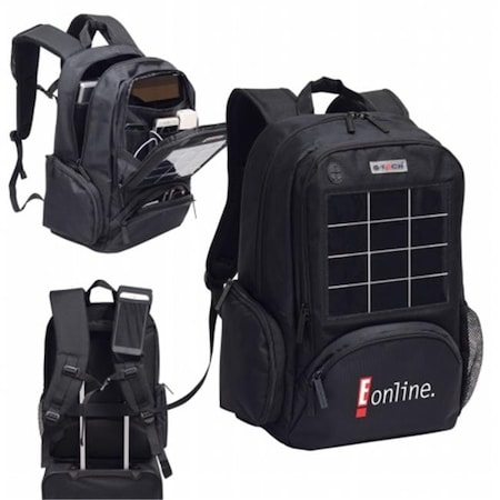Preferred Nation Preferred Nation P5282 BLK Solar Backpack - Black P5282 BLK
